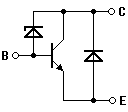 NPN-Transistor mit Schutzdioden